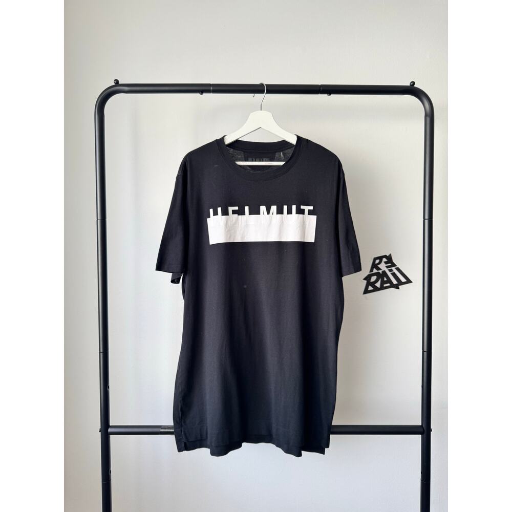 Helmut Lang Logo Bar Short Sleeve T-Shirt Black